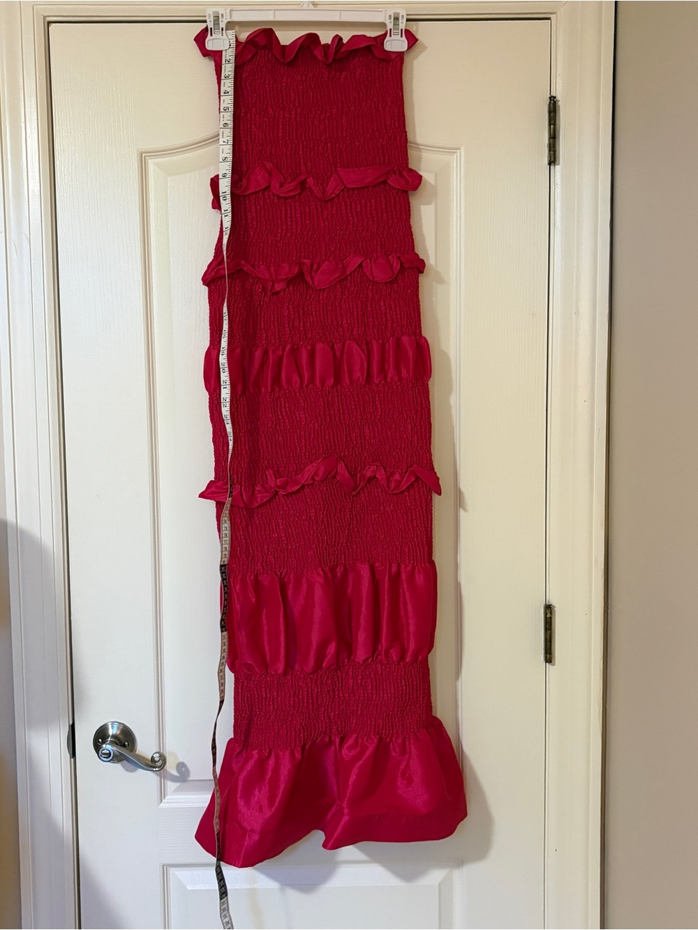 Fushia Ruffled Strapless Dress - Picture 7 of 13
